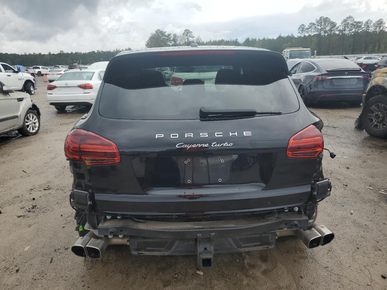 2015 Porsche Cayenne VIN WP1AC2A24FLA80853 Copart auction photo, rear end damage thumbnail 6