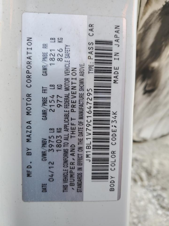 2012 Mazda 3 VIN JM1BL1V79C1647295 Copart auction photo, side / front end damage thumbnail 12