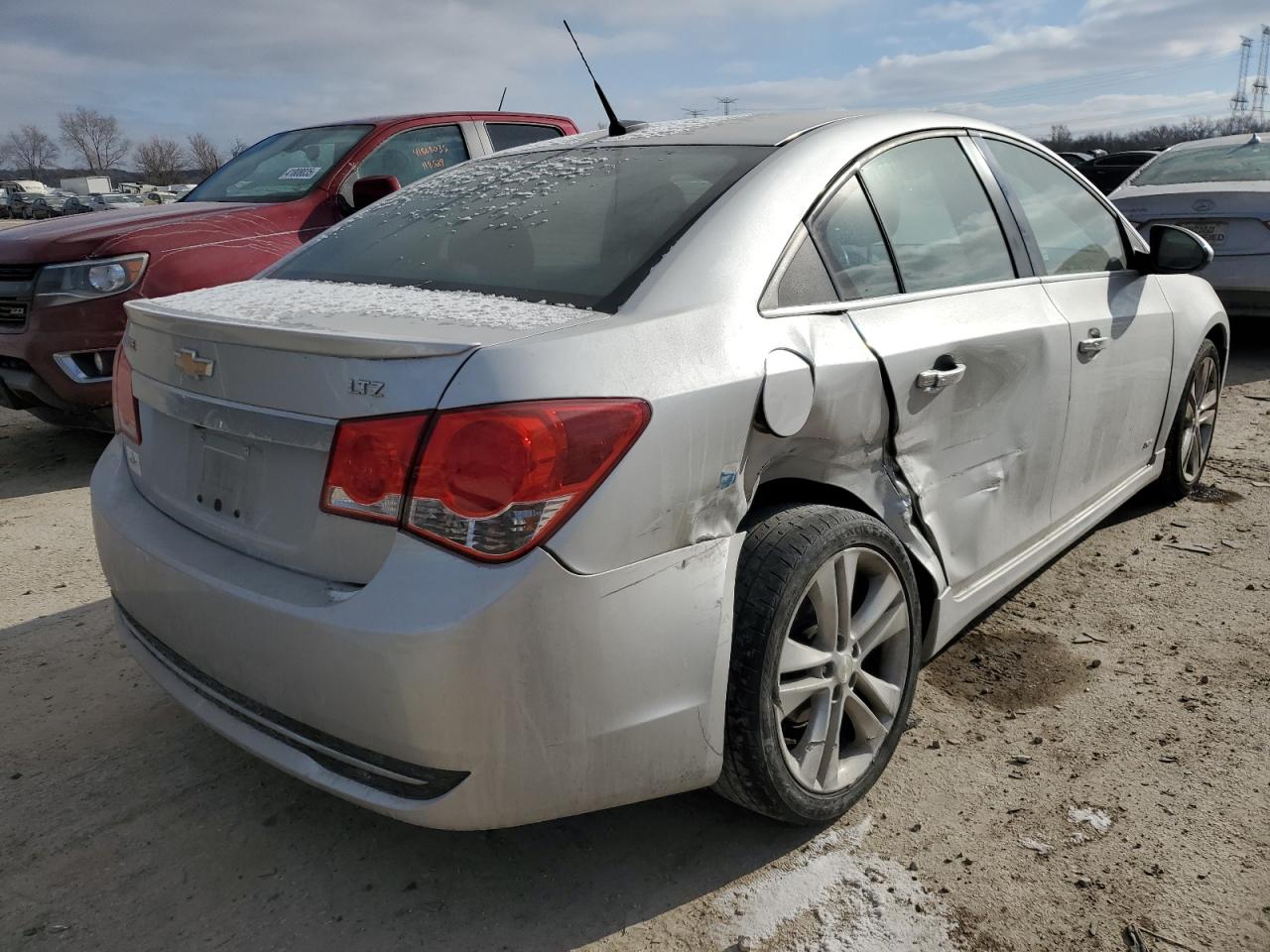 2014 Chevrolet Cruze VIN 1G1PG5SB8E7262605 Copart auction photo, side / rear end damage thumbnail 3