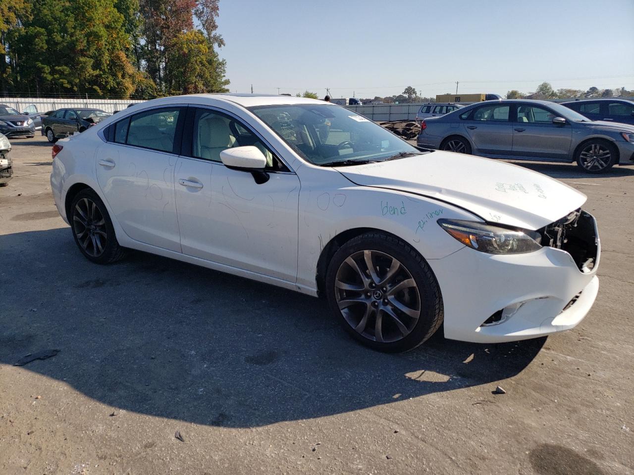 2016 Mazda 6 VIN JM1GJ1W58G1480815 Copart auction photo, front end damage thumbnail 4