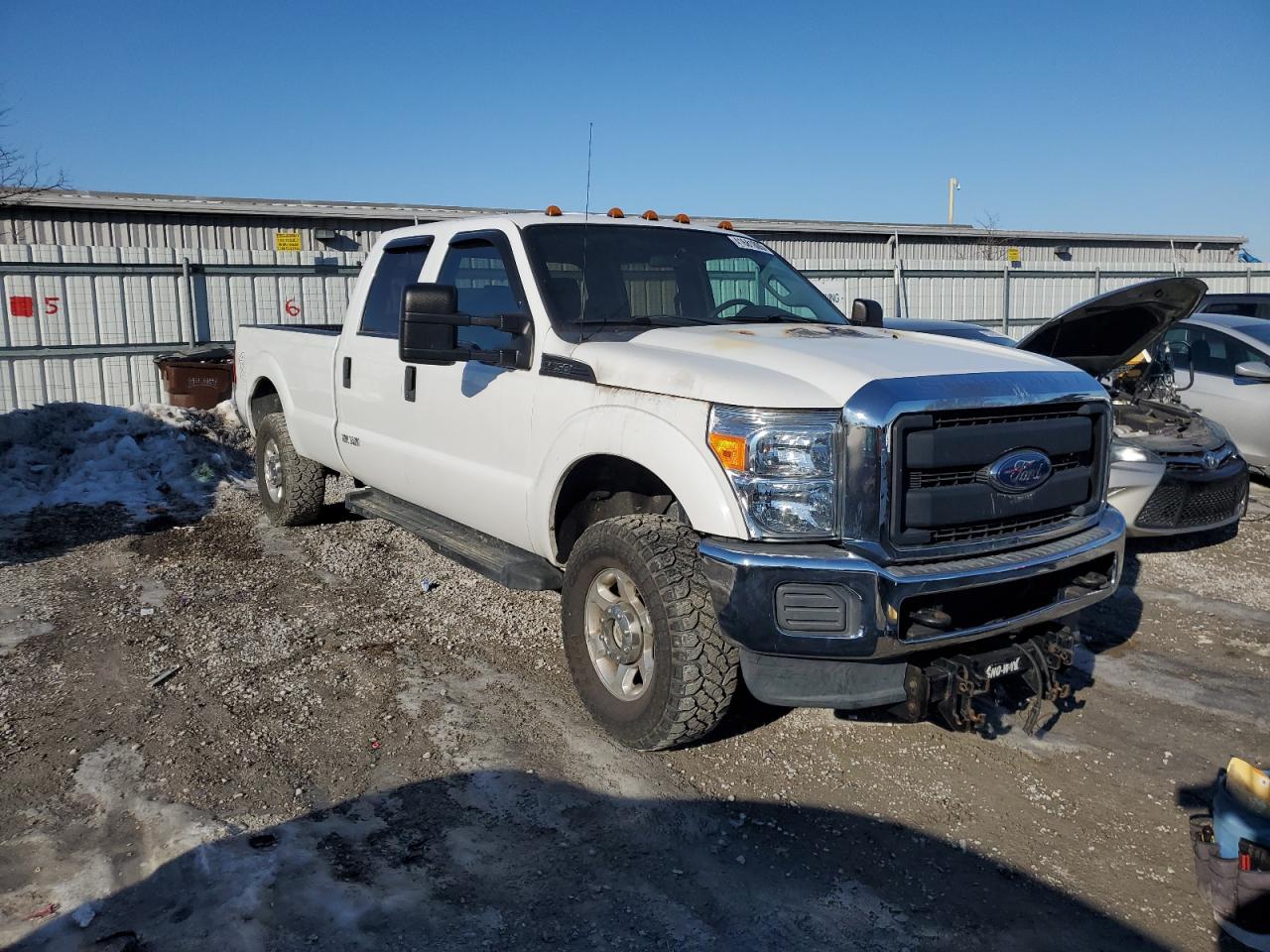 2016 Ford F250 VIN 1FT7W2B63GED35261 Copart auction photo, burn damage thumbnail 4