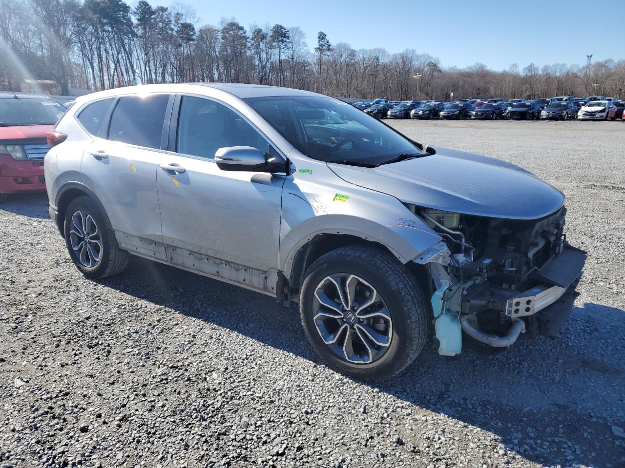2021 Honda CR-V VIN 2HKRW1H56MH417868 Copart auction photo, front end / side damage thumbnail 4