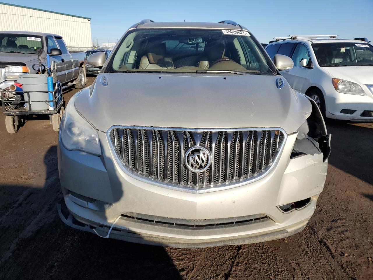 2013 Buick Enclave VIN 5GAKVDKDXDJ112128 Copart auction photo, front end / side damage thumbnail 5