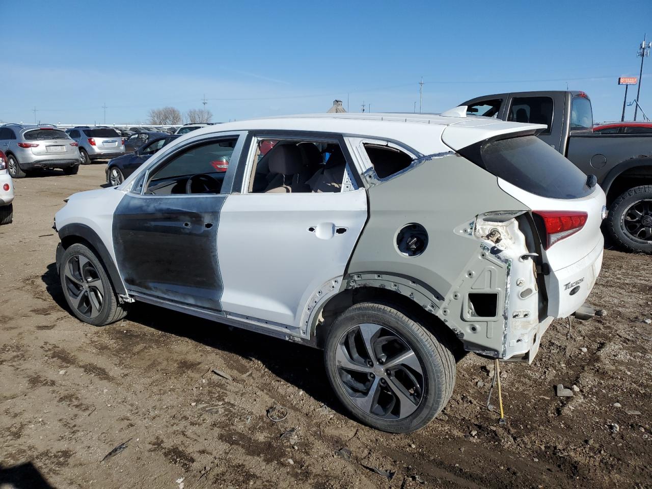 2018 Hyundai Tucson VIN KM8J3CALXJU730140 Copart auction photo, all over damage thumbnail 2