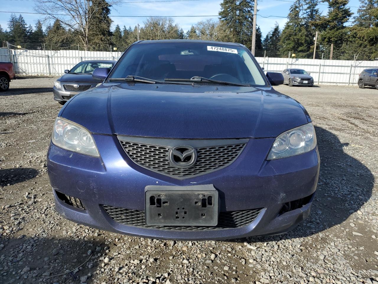 2004 Mazda 3 VIN JM1BK32F641110685 Copart auction photo, side / rear end damage thumbnail 5