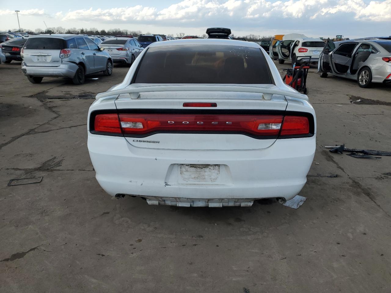 2013 Dodge Charger VIN 2C3CDXBG2DH596898 Copart auction photo, front end / hail damage thumbnail 6