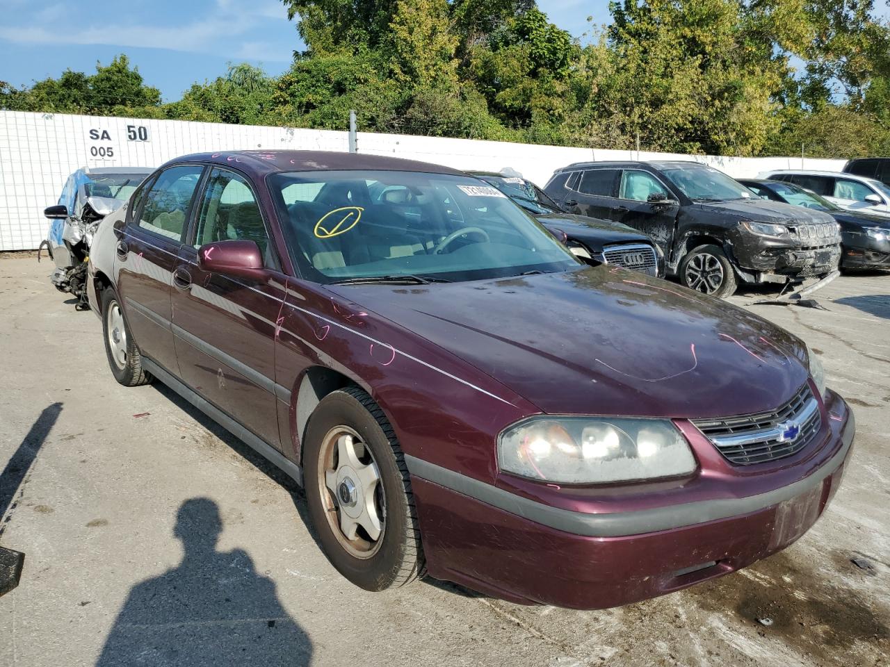 2004 Chevrolet Impala VIN 2G1WF52K149298194 Copart auction photo, rear end damage thumbnail 4
