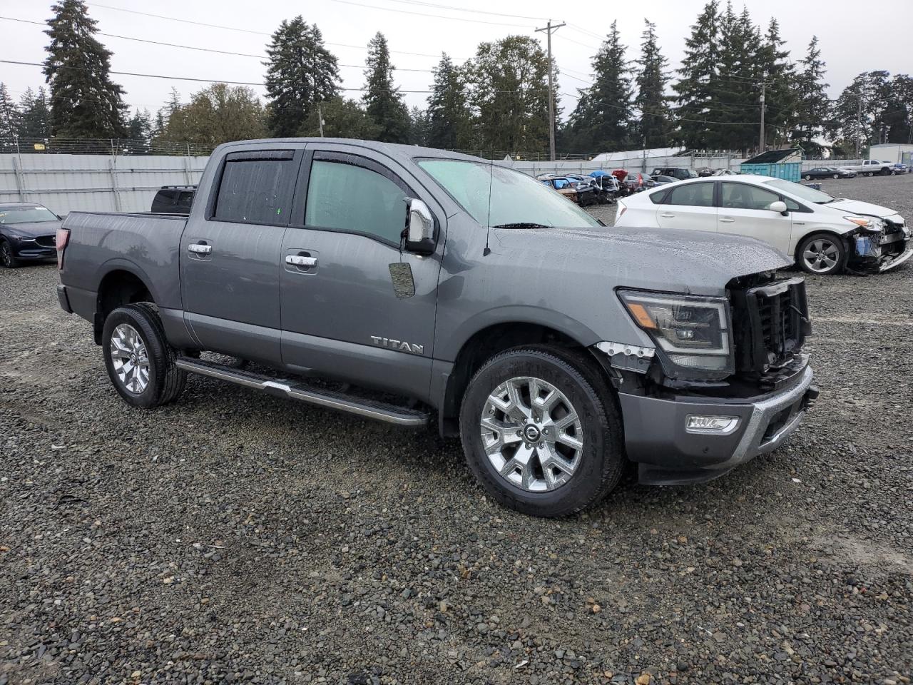 2021 Nissan Titan VIN 1N6AA1ED9MN505396 Copart auction photo, front end / side damage thumbnail 4