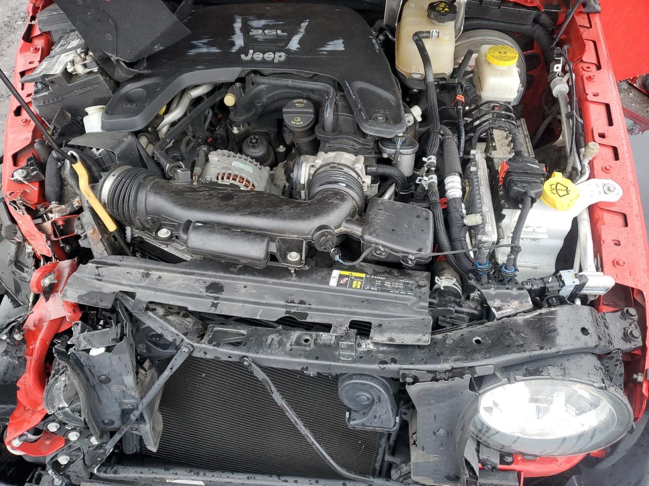 2020 Jeep Wrangler VIN 1C4HJXDGXLW201745 Copart auction photo, all over damage thumbnail 12