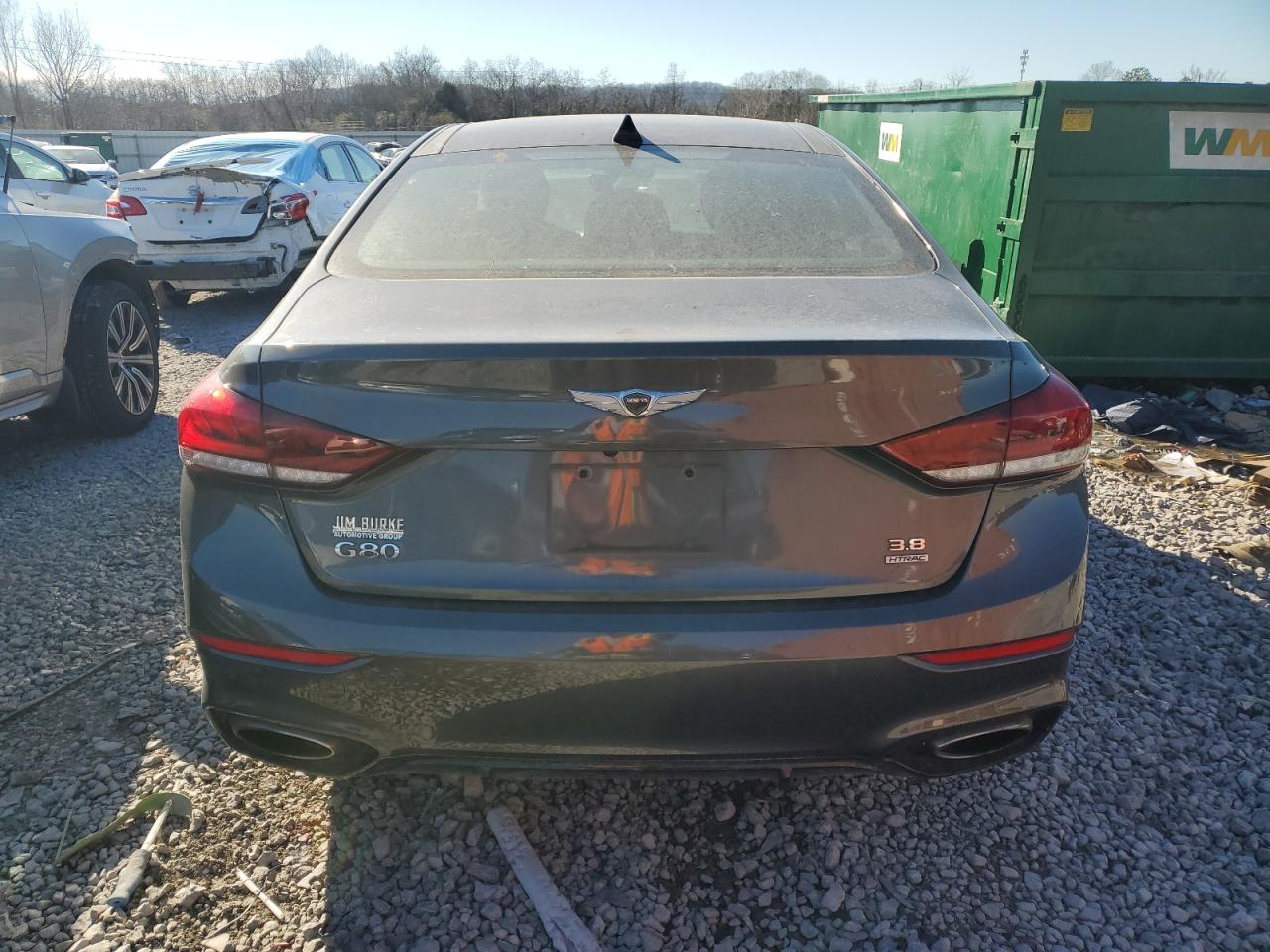 2020 Genesis G80 VIN KMTFN4JE2LU329553 Copart auction photo, side damage thumbnail 6