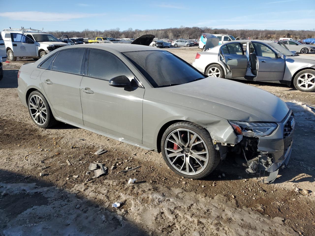 2021 Audi RS4 VIN WAUB4AF46MA012762 Copart auction photo, front end damage thumbnail 4