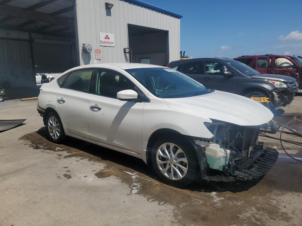 2017 Nissan Sentra VIN 3N1AB7AP6HY316591 Copart auction photo, front end / rear end damage thumbnail 4
