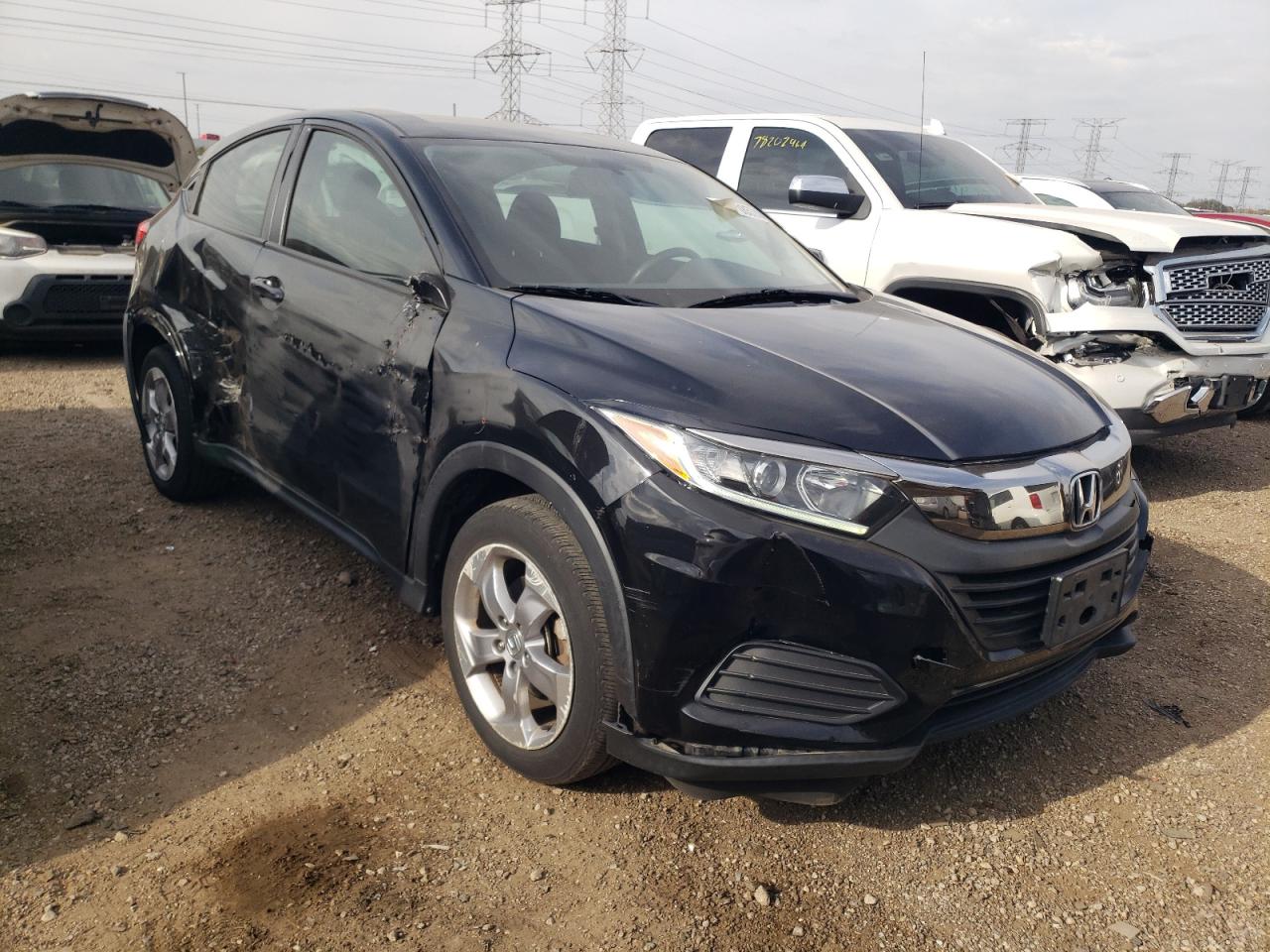 2020 Honda HR-V VIN 3CZRU6H35LG702712 Copart auction photo, side / front end damage thumbnail 4