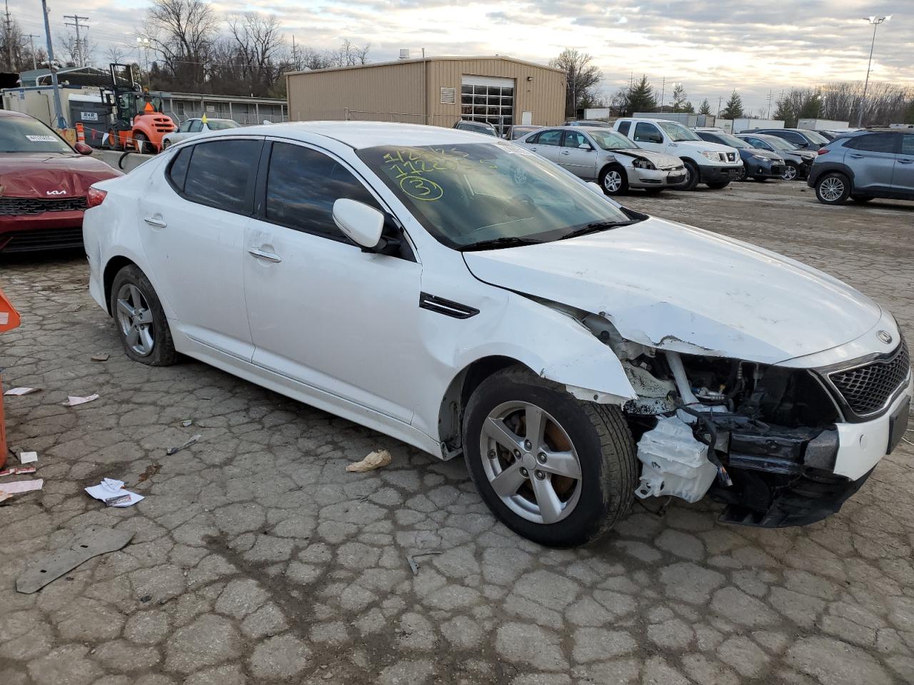 2015 KIA Optima VIN KNAGM4A76F5594978 Copart auction photo, front end damage thumbnail 4