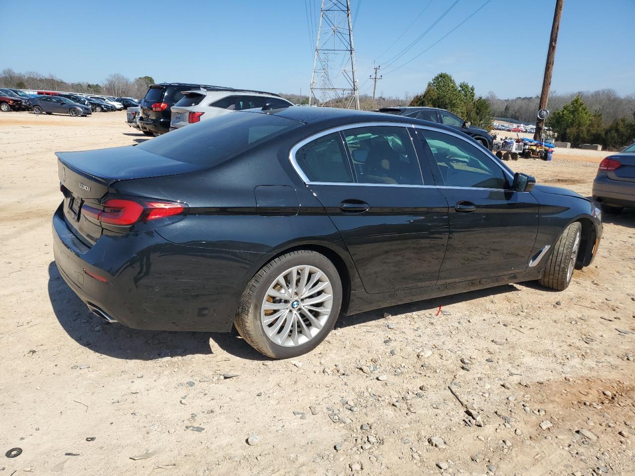 2021 BMW 5er VIN WBA53BH04MWX17465 Copart auction photo, front end damage thumbnail 3