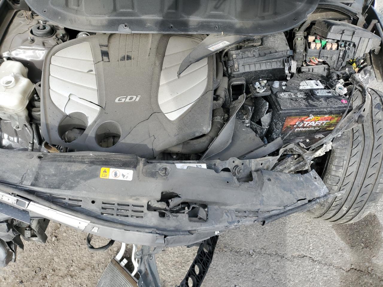 2016 Hyundai Azera VIN KMHFG4JG1GA506008 Copart auction photo, front end / side damage thumbnail 11