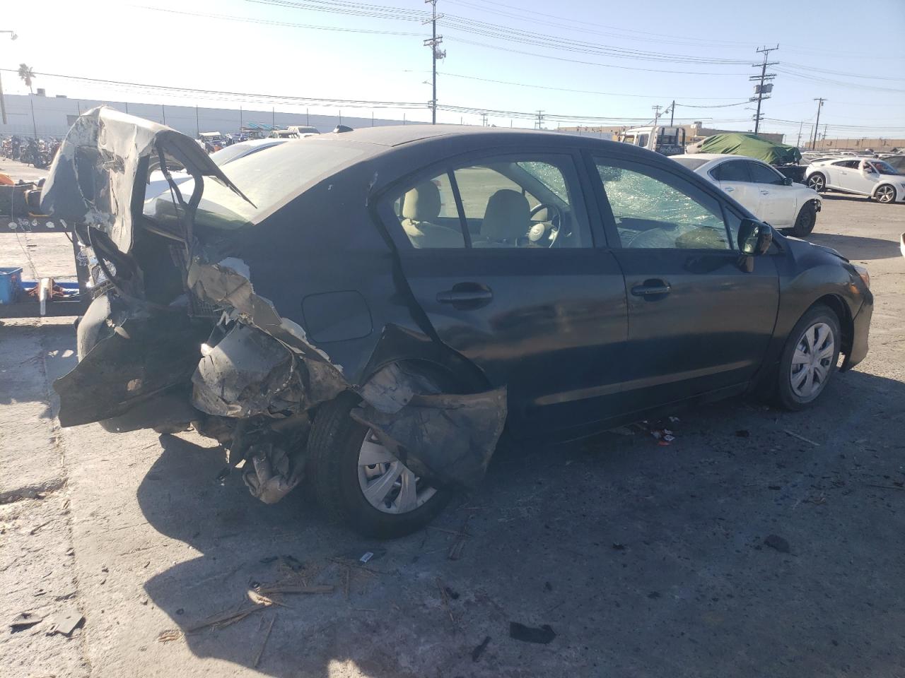 2013 Subaru Impreza VIN JF1GJAA67DG010144 Copart auction photo, all over damage thumbnail 3