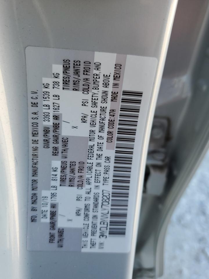 2020 Toyota Yaris VIN 3MYDLBYVXLY708207 Copart auction photo, front end / side damage thumbnail 12