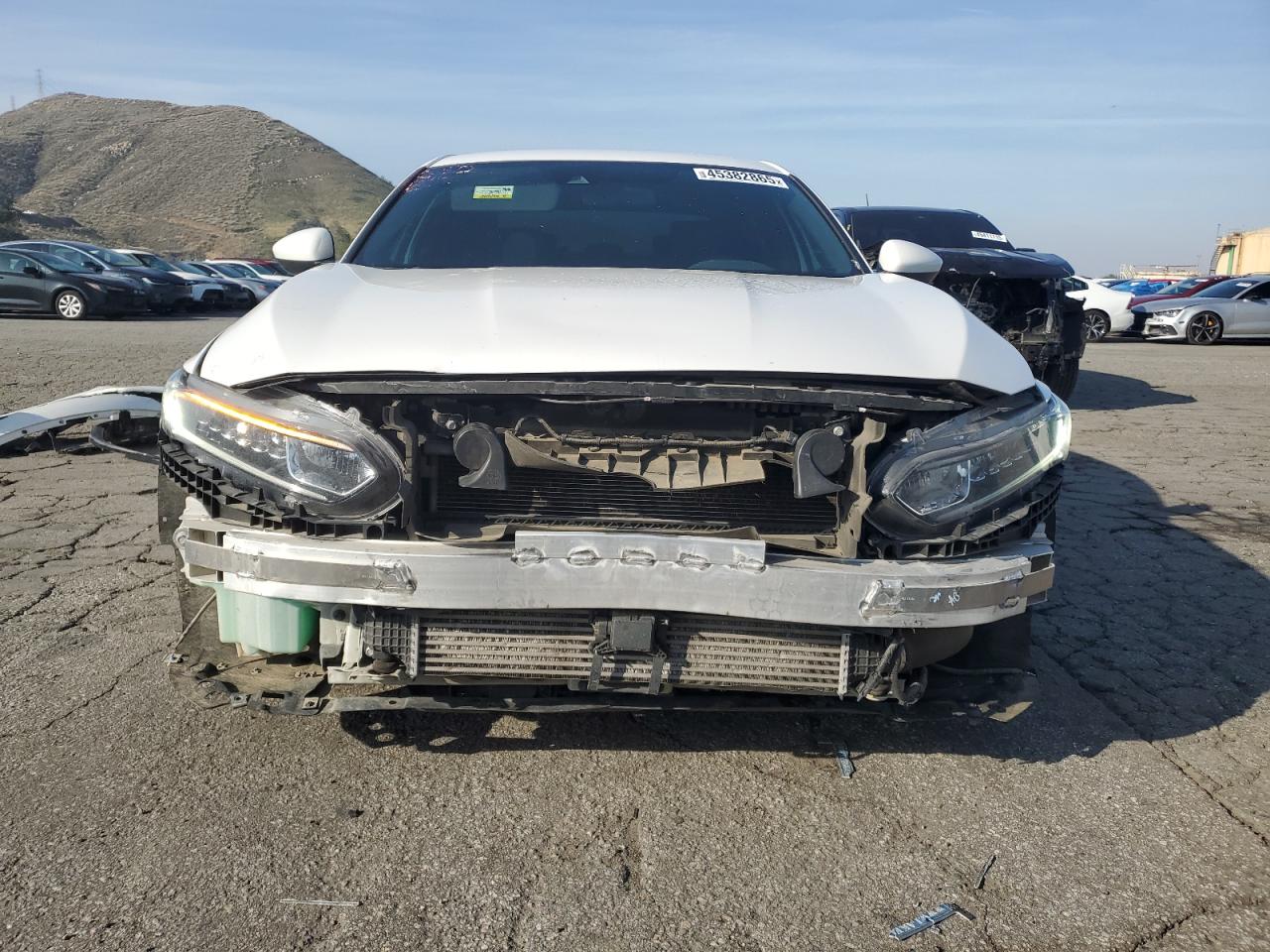 2020 Honda Accord VIN 1HGCV1F39LA111796 Copart auction photo, front end / side damage thumbnail 5
