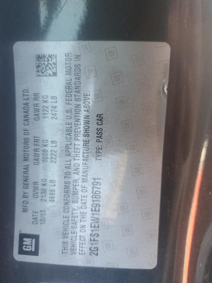 2014 Chevrolet Camaro VIN 2G1FS1EW1E9186791 Copart auction photo, front end damage thumbnail 14
