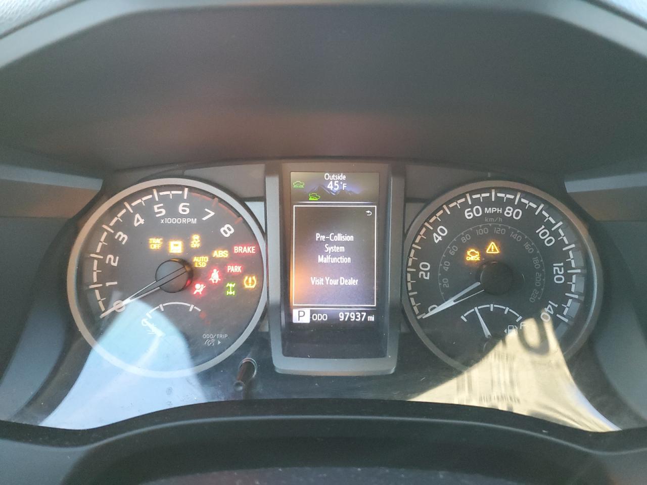 2019 Toyota Tacoma VIN 3TMCZ5ANXKM242546 Copart auction photo, front end damage thumbnail 9