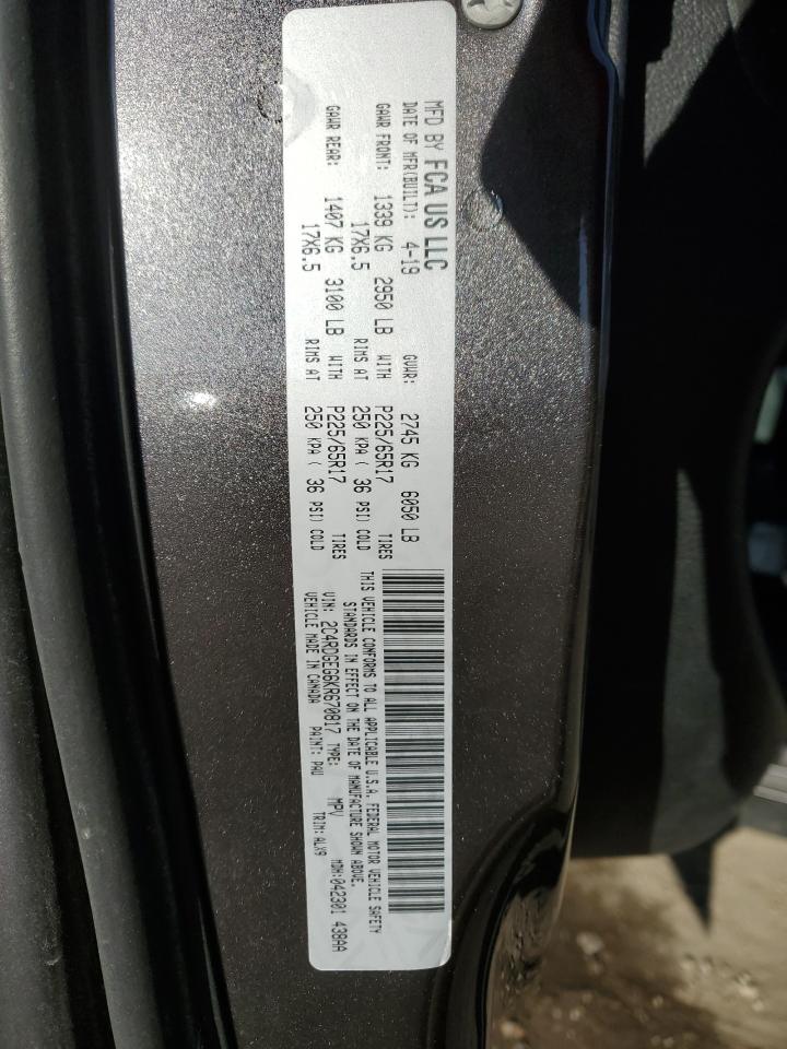2019 Dodge Caravan VIN 2C4RDGEG6KR670817 Copart auction photo, side damage thumbnail 14