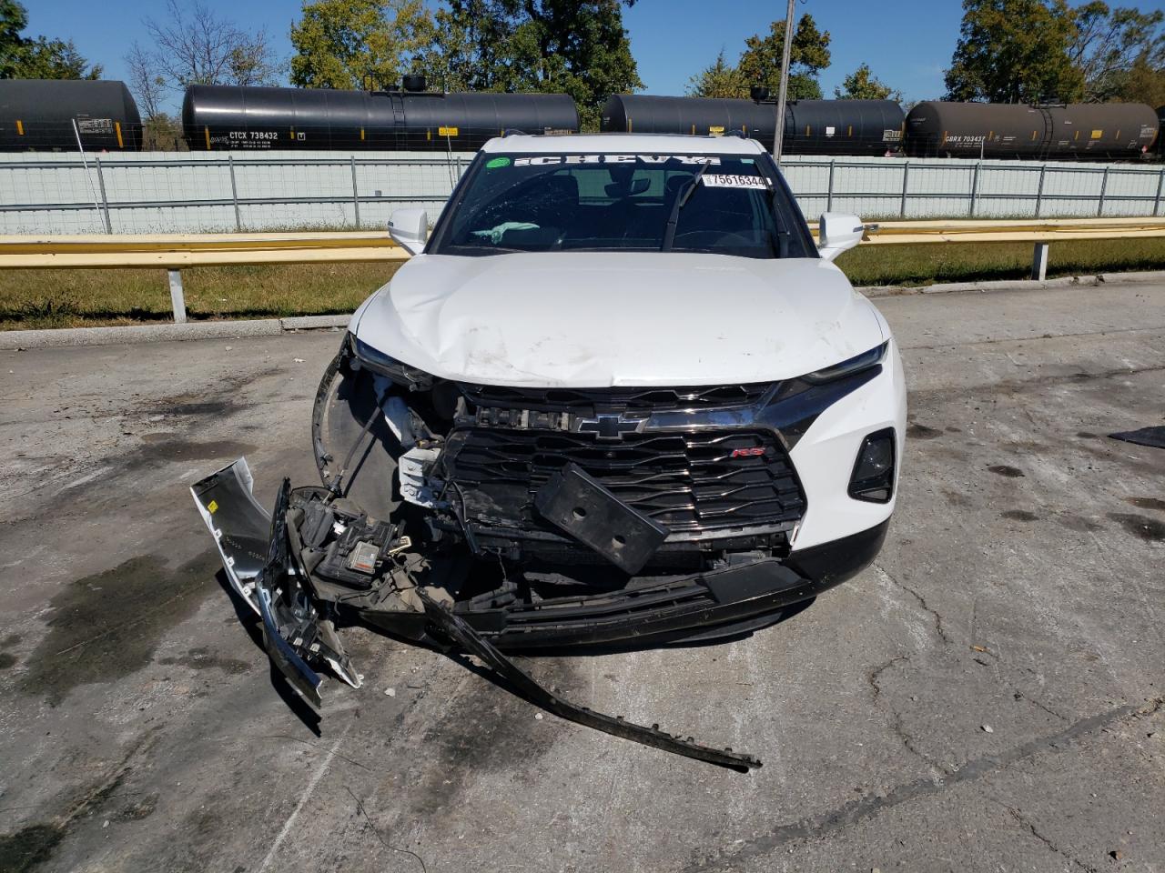 2019 Chevrolet Blazer VIN 3GNKBJRS9KS657265 Copart auction photo, front end damage thumbnail 5