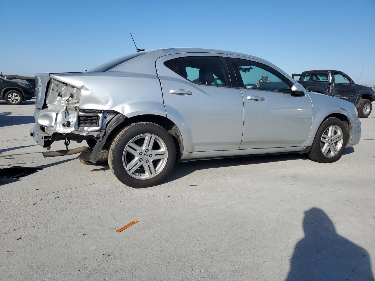 2012 Dodge Avenger VIN 1C3CDZCB2CN195002 Copart auction photo, rear end / side damage thumbnail 3