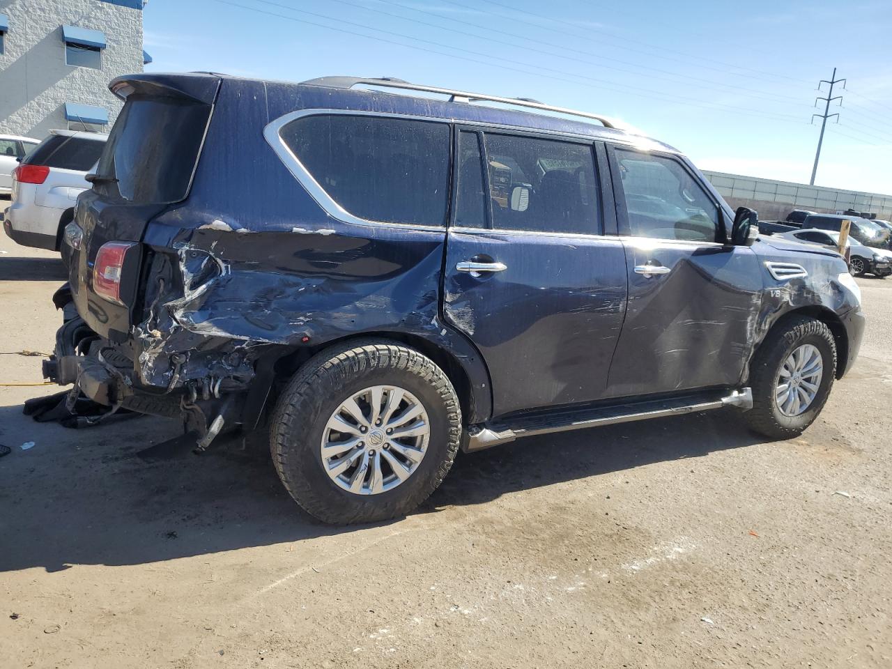 2017 Nissan Armada VIN JN8AY2NC2H9507666 Copart auction photo, rear end / all over damage thumbnail 3