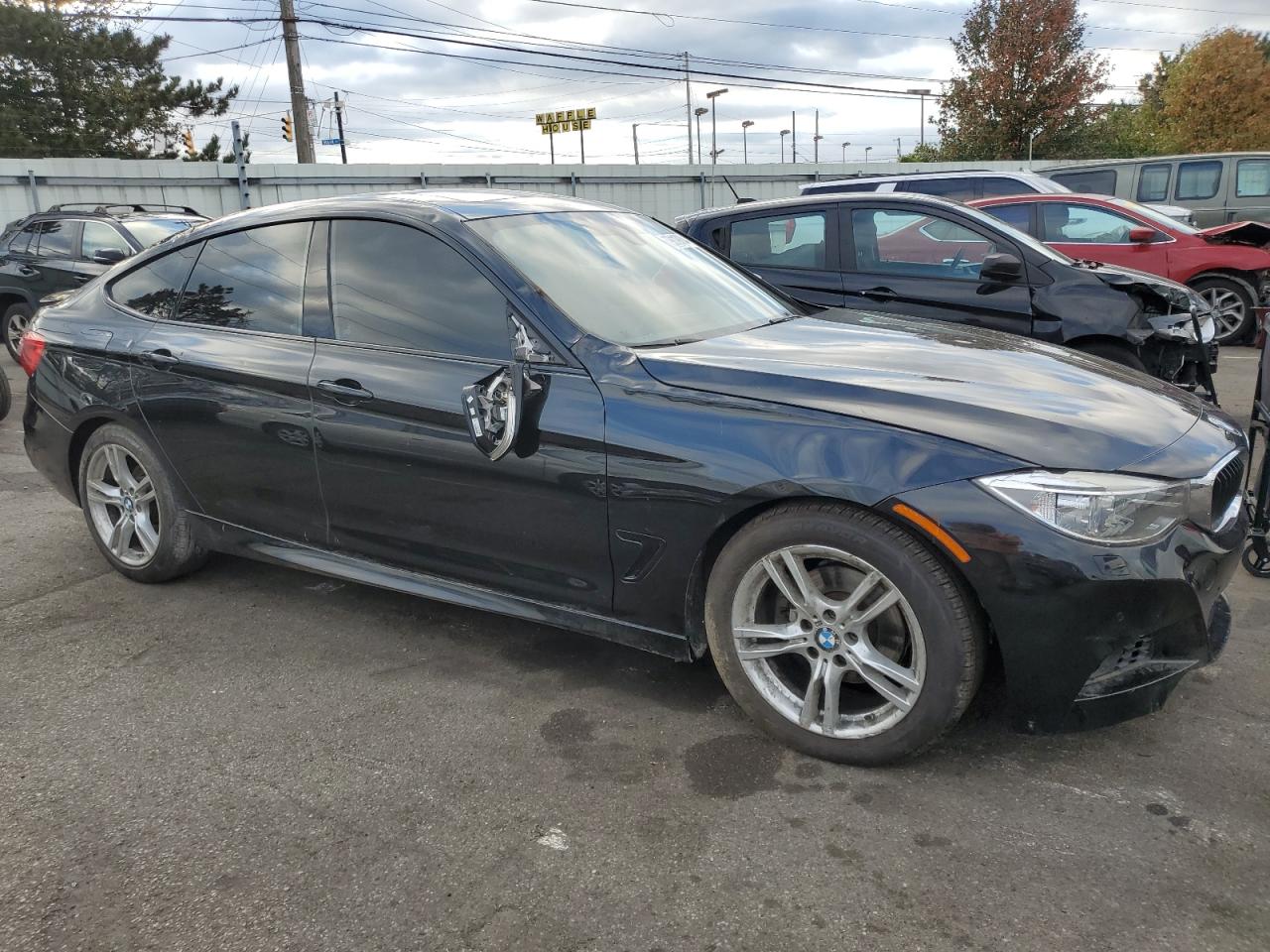 2014 BMW 3er VIN WBA3X5C55ED557030 Copart auction photo, front end / side damage thumbnail 4