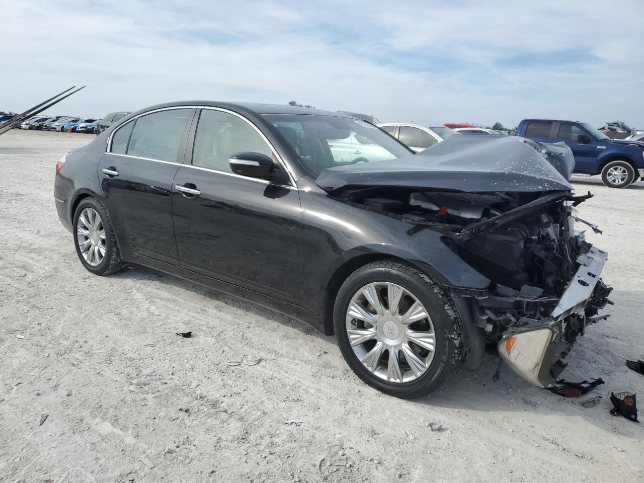2010 Hyundai Genesis VIN KMHGC4DE2AU105762 Copart auction photo, front end damage thumbnail 4