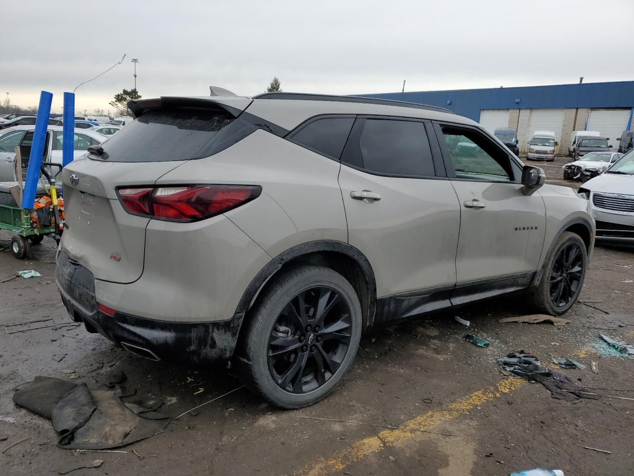 2021 Chevrolet Blazer VIN 3GNKBERSXMS545228 Copart auction photo, undercarriage / rear end damage thumbnail 3