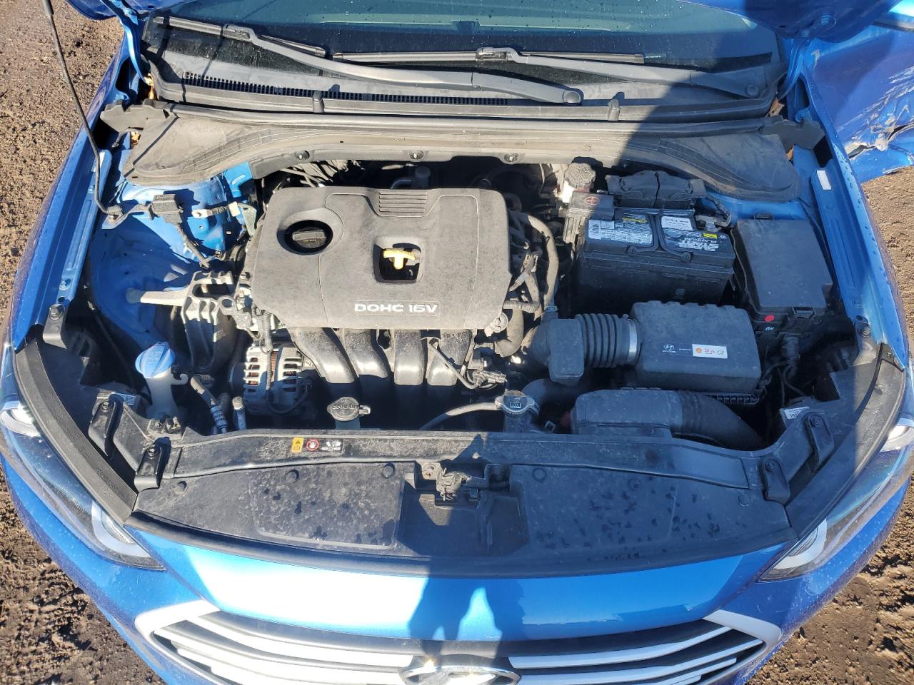 2017 Hyundai Elantra VIN KMHD84LFXHU138212 Copart auction photo, side damage thumbnail 12
