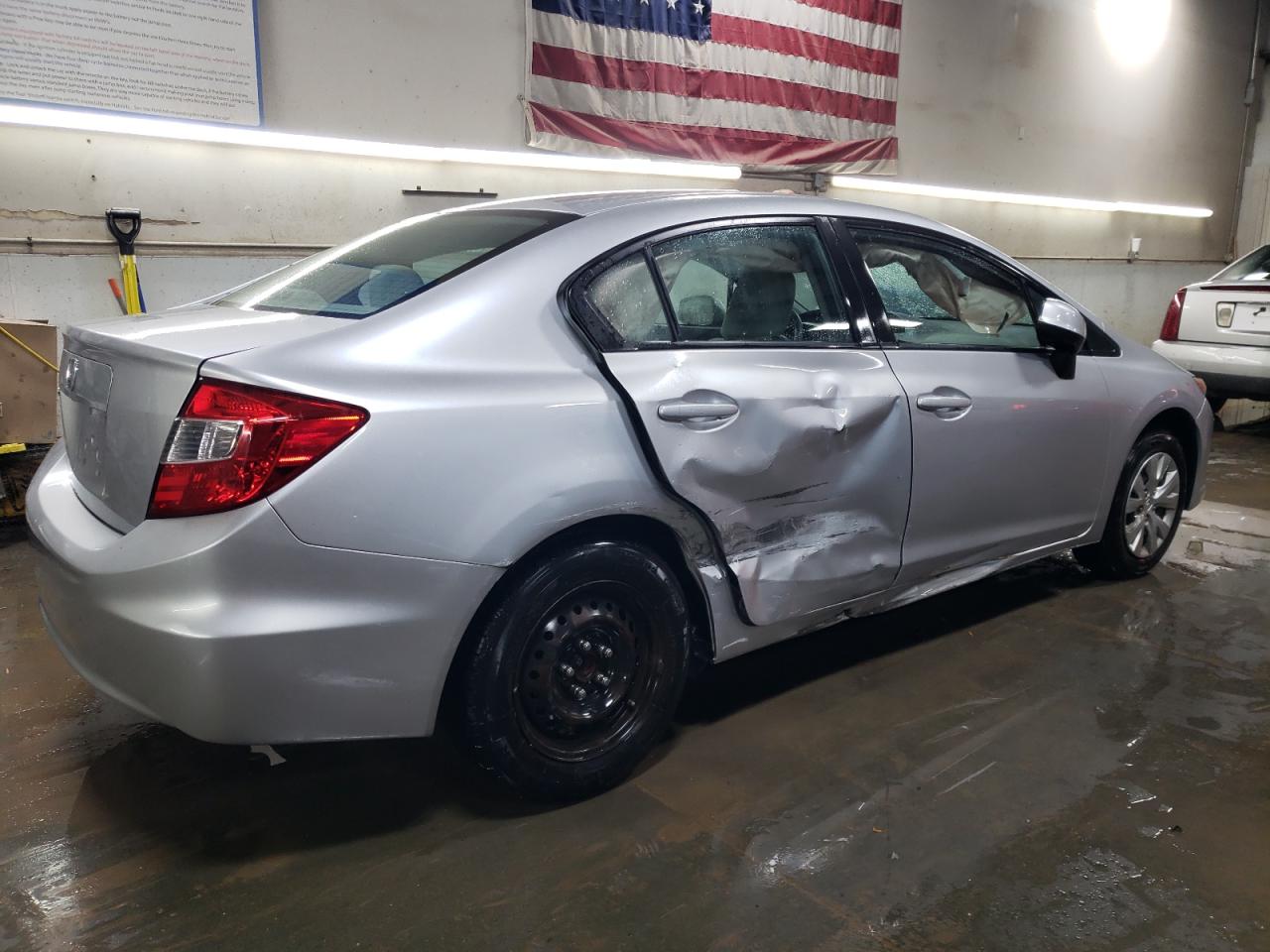 2012 Honda Civic VIN 19XFB2F57CE008742 Copart auction photo, side damage thumbnail 3