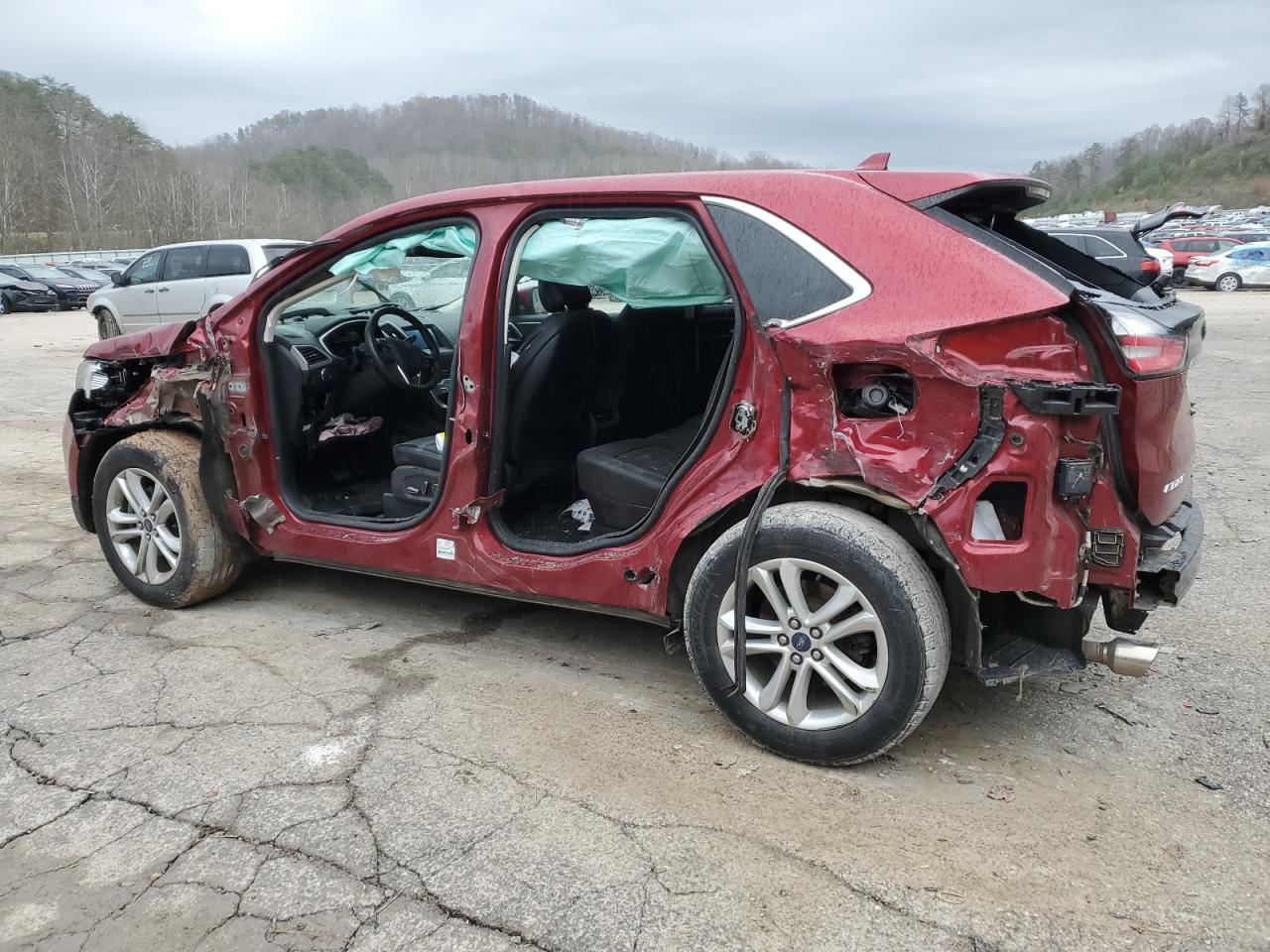 2019 Ford Edge VIN 2FMPK3J97KBC17694 Copart auction photo, front end / side damage thumbnail 2
