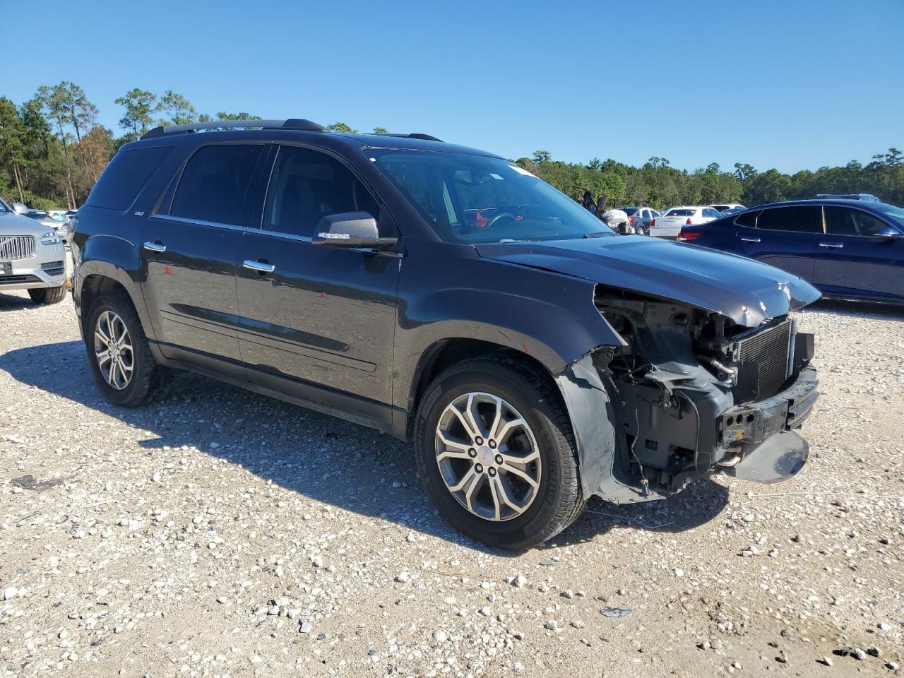 2014 GMC Acadia VIN 1GKKRRKDXEJ235983 Copart auction photo, front end / side damage thumbnail 4