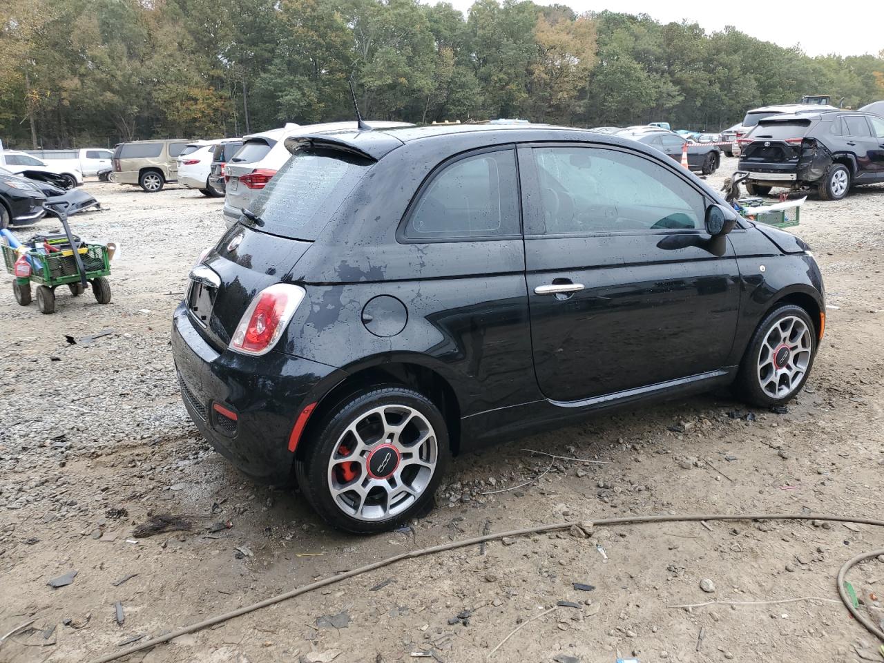 2015 Fiat 500 VIN 3C3CFFBR0FT504171 Copart auction photo, front end damage thumbnail 3