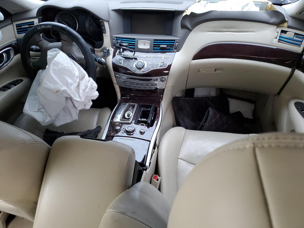 2012 Infiniti M VIN JN1BY1ARXCM390674 Copart auction photo, front end / side damage thumbnail 8