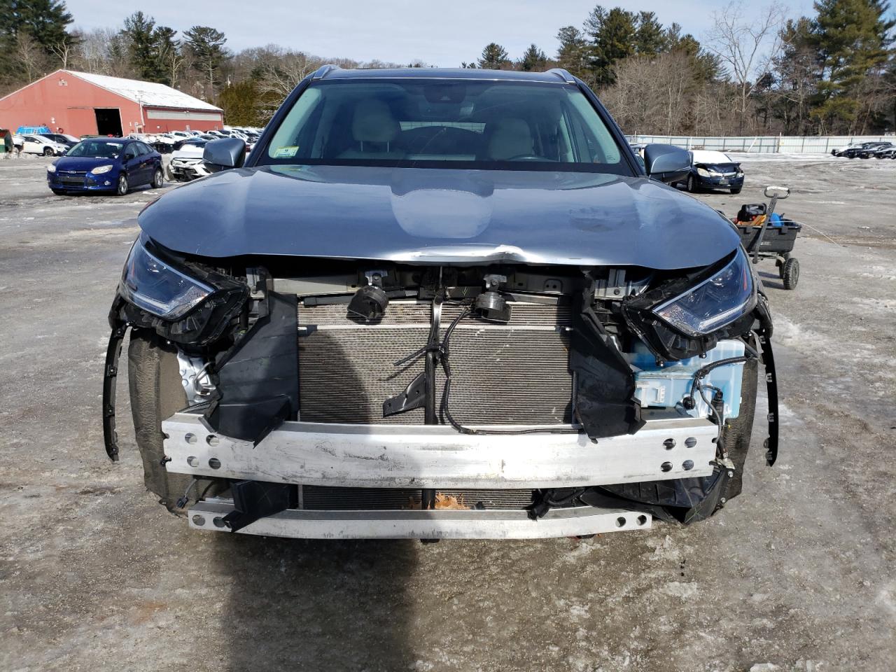 2021 Toyota Highlander VIN 5TDGZRBH4MS144021 Copart auction photo, front end damage thumbnail 5