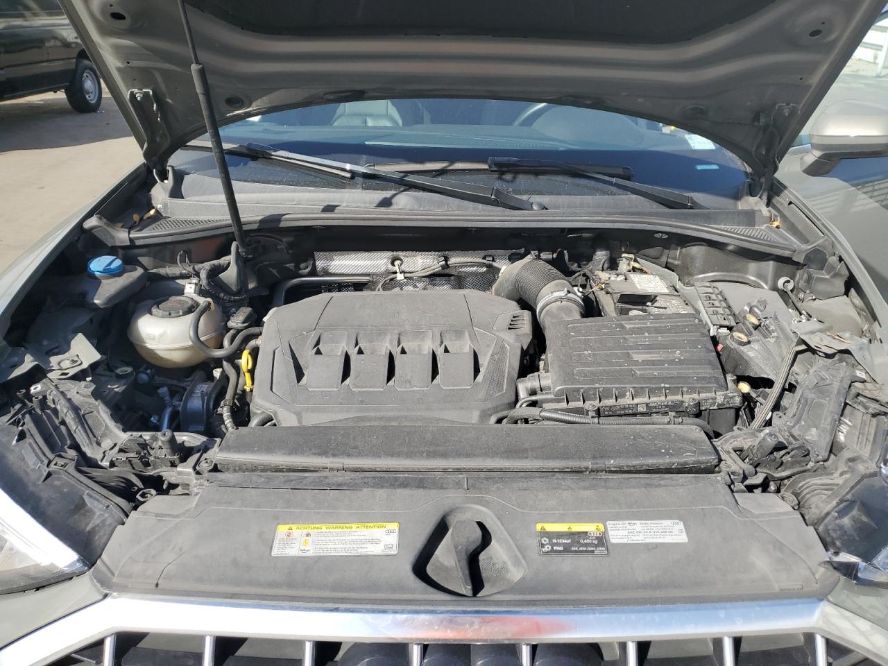 2020 Audi Q3 VIN WA1DECF37L1052630 Copart auction photo, front end / side damage thumbnail 14
