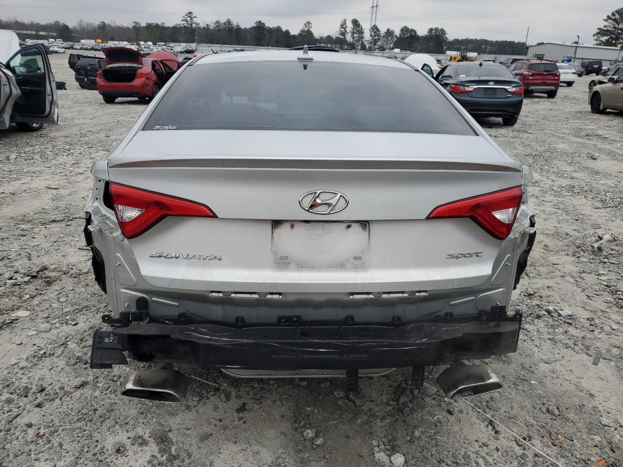 2016 Hyundai Sonata VIN 5NPE34AF3GH382657 Copart auction photo, rear end damage thumbnail 6