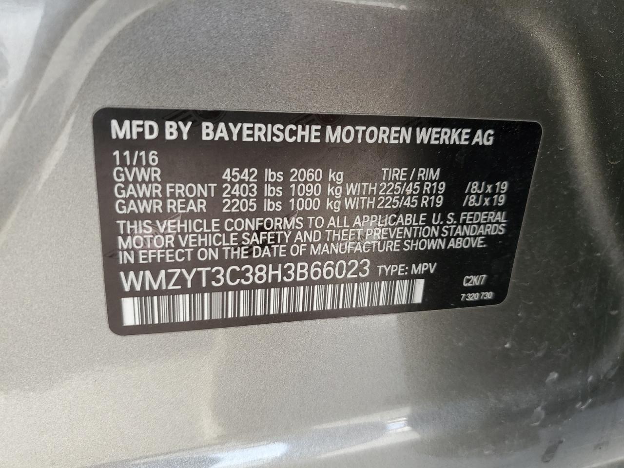 2017 MINI Cooper VIN WMZYT3C38H3B66023 Copart auction photo, front end damage thumbnail 12