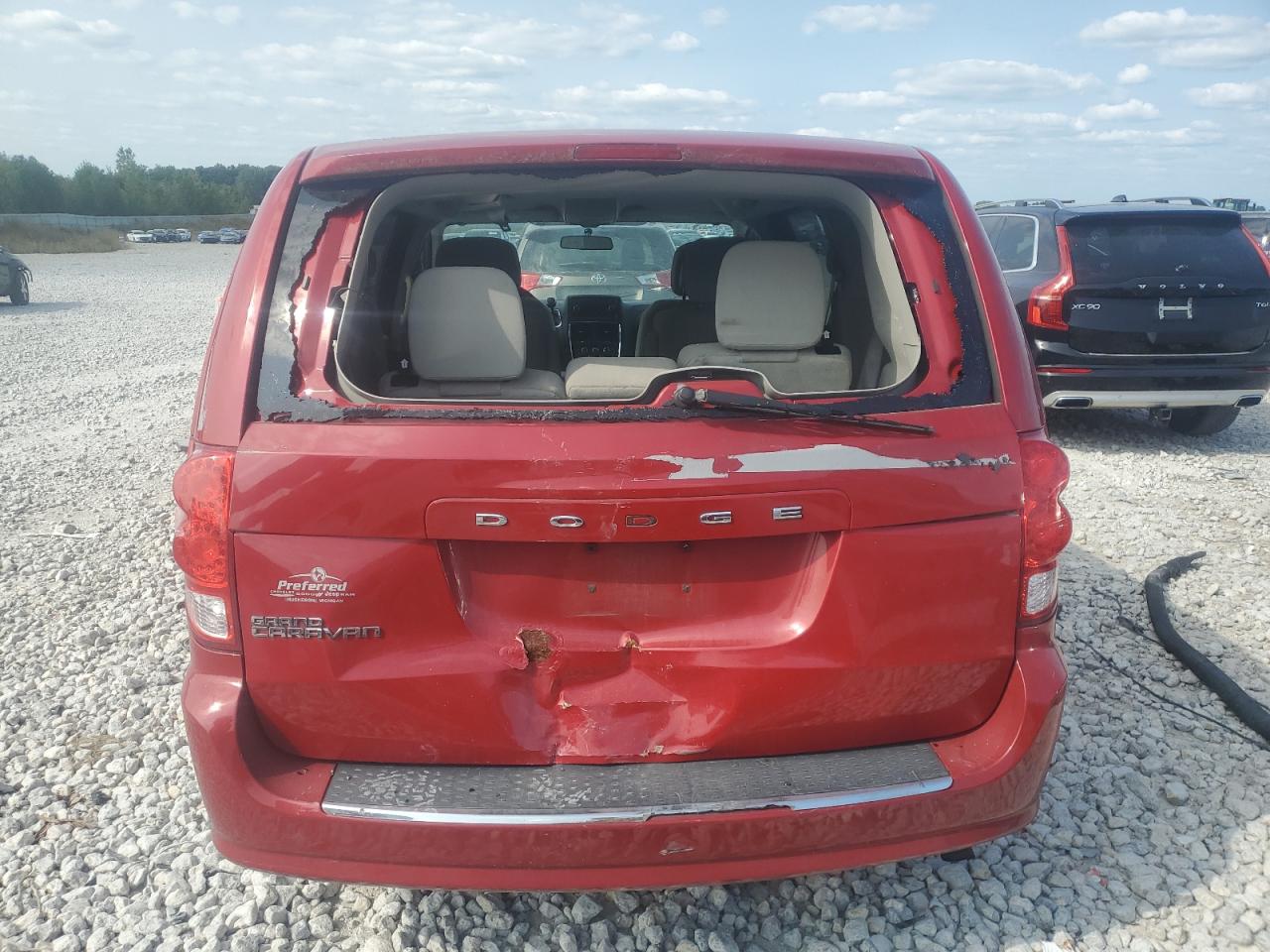 2012 Dodge Caravan VIN 2C4RDGBG5CR402847 Copart auction photo, hail damage thumbnail 6