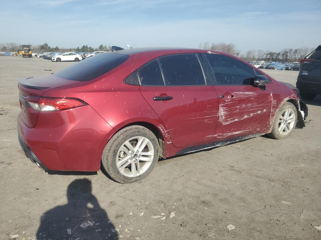 2022 Toyota Corolla VIN 5YFS4MCE2NP113473 Copart auction photo, front end / side damage thumbnail 3