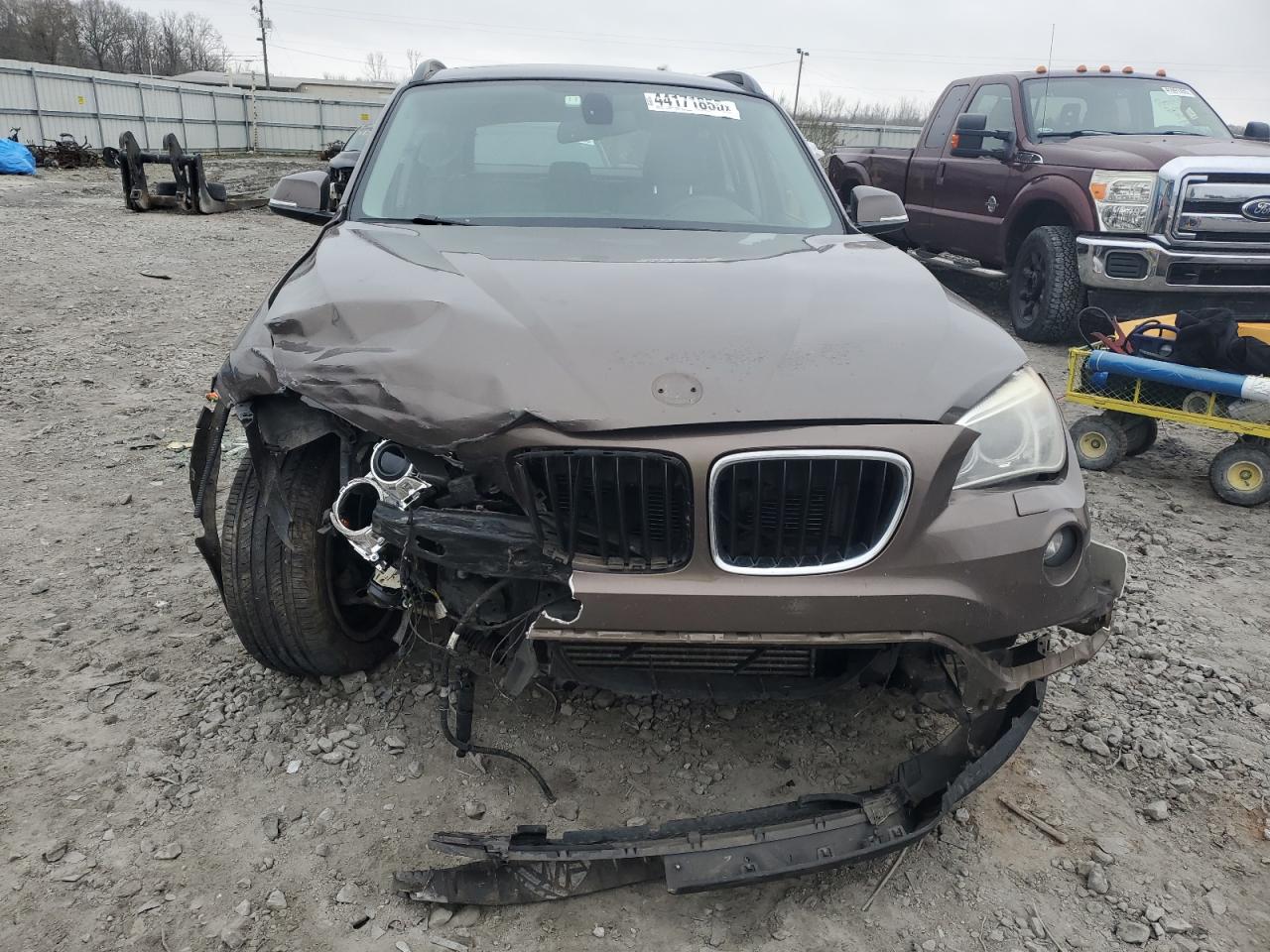 2014 BMW X1 VIN WBAVL1C58EVY23308 Copart auction photo, front end / undercarriage damage thumbnail 5