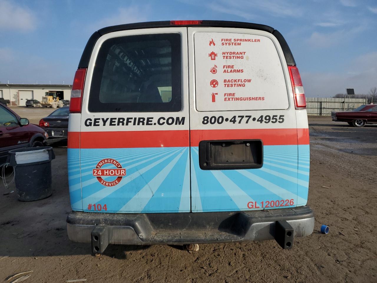 2017 GMC Savana VIN 1GTW7AFF1H1915730 Copart auction photo, front end damage thumbnail 6