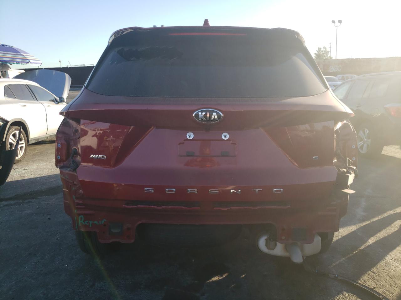 2021 KIA Sorento VIN 5XYRLDLC5MG007361 Copart auction photo, all over / stripped damage thumbnail 6