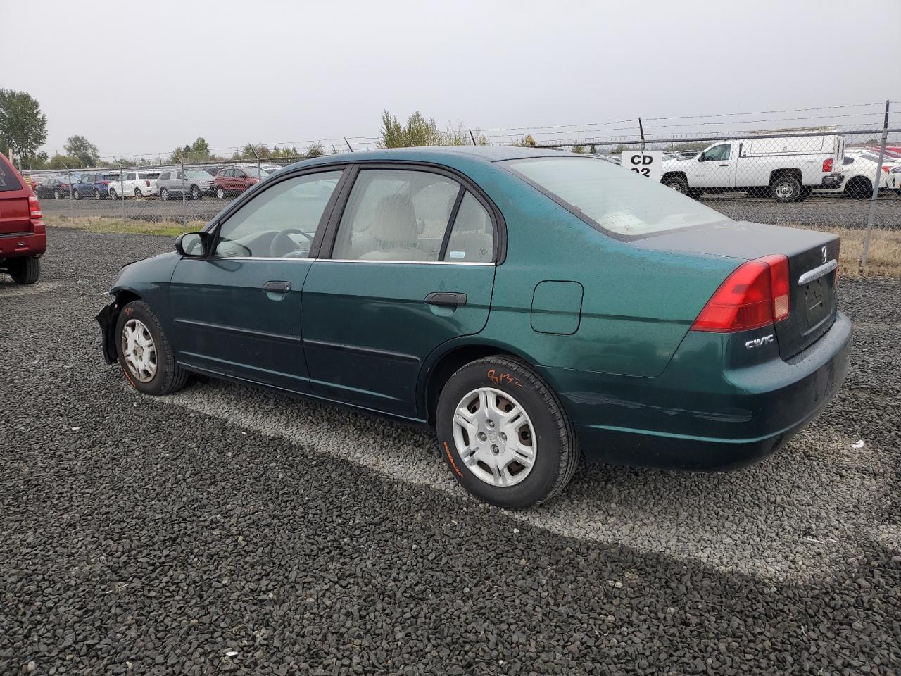 2002 Honda Civic VIN 2HGES16112H572328 Copart auction photo, front end damage thumbnail 2