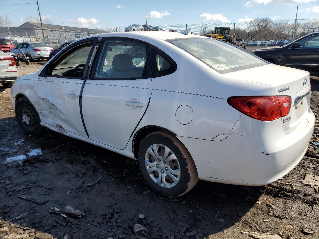 2010 Hyundai Elantra VIN KMHDU4AD2AU109807 Copart auction photo, side / front end damage thumbnail 2