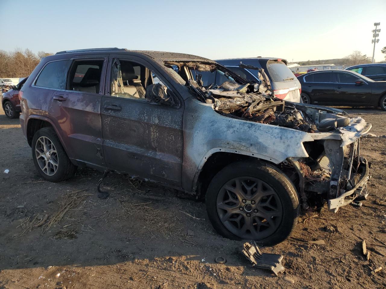 2018 Jeep Grand Cherokee VIN 1C4RJFBG6JC378647 Copart auction photo, front end / burn damage thumbnail 4
